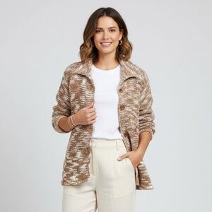 TINU & STU‎ 100% Wool Chunky Cardigan Sweater